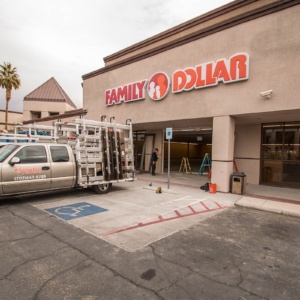 Family Dollar Commercial Glass Storefront Project - Las Vegas, Nevada