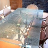 Custom Designed Cracked Glass Table