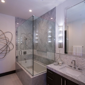 Frameless Shower Door Enclosure System by A Cutting Edge Glass & Mirror of Las Vegas, Nevada