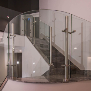 Custom Glass Stairway Railing - Custom Glass Las Vegas, Nevada