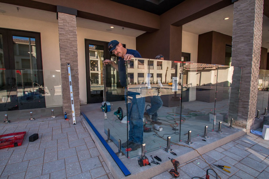 Vue at Centennial Apartments - Custom Concealed Glass Barrier System by A Cutting Edge Glass & Mirror
