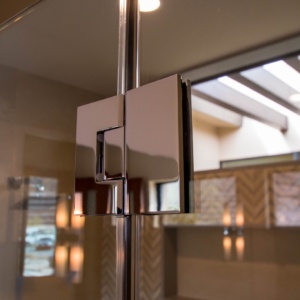 Frameless Shower Door Enclosure System Hinge - Custom Glass by A Cutting Edge Glass