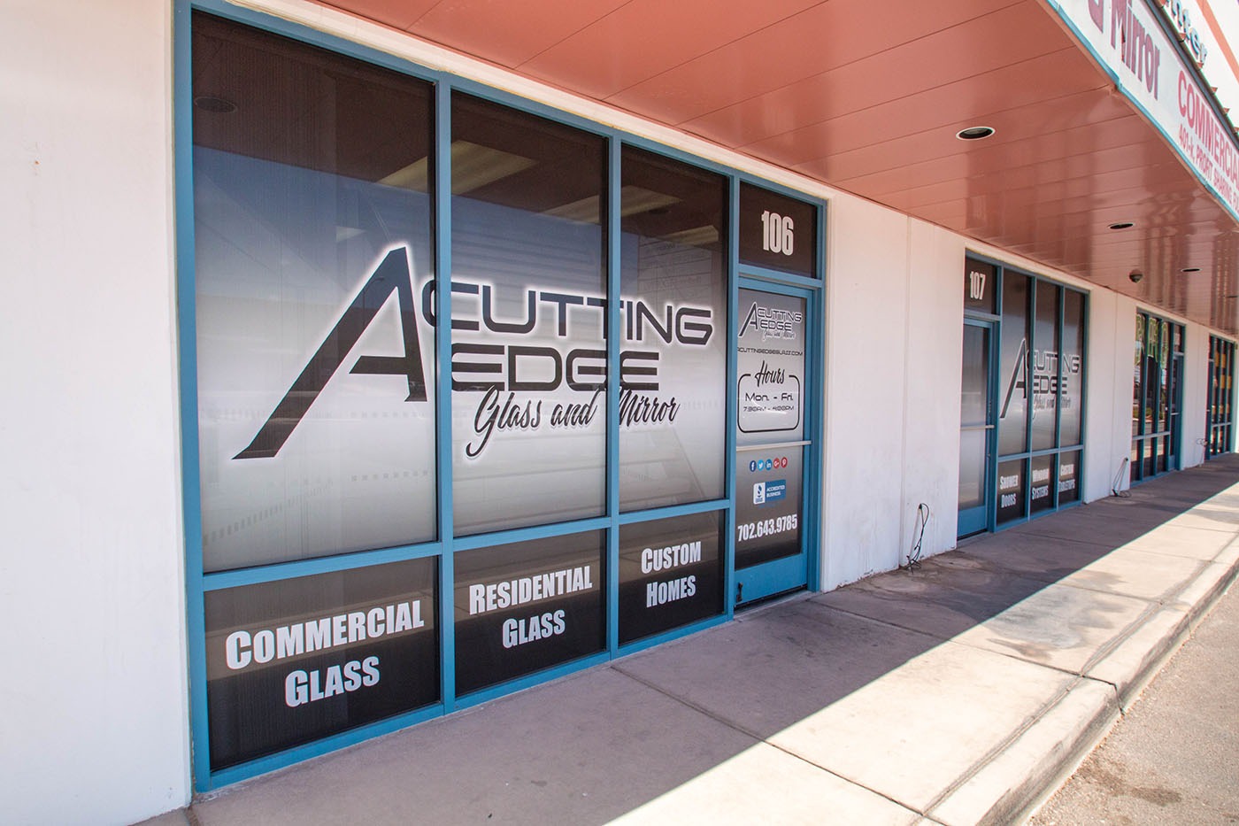 A Cutting Edge Glass and Mirror New Storefront