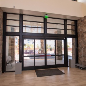 Storefront Window System by A Cutting Edge Glass & Mirror. Revel Nevada Senior Community