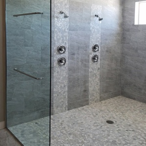Wrap Glass Double Shower Enclosure 1-4 Wall