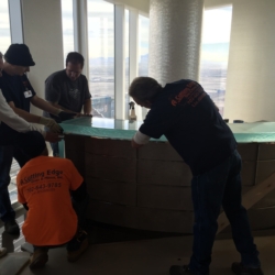 Glass Bar Top Project Installation