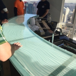 Glass Bar Top Project Installation